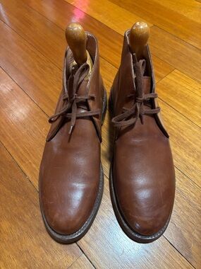 NWOT Polo by Ralph Lauren Men's Chestnut Brown Leather Chukka Boots
